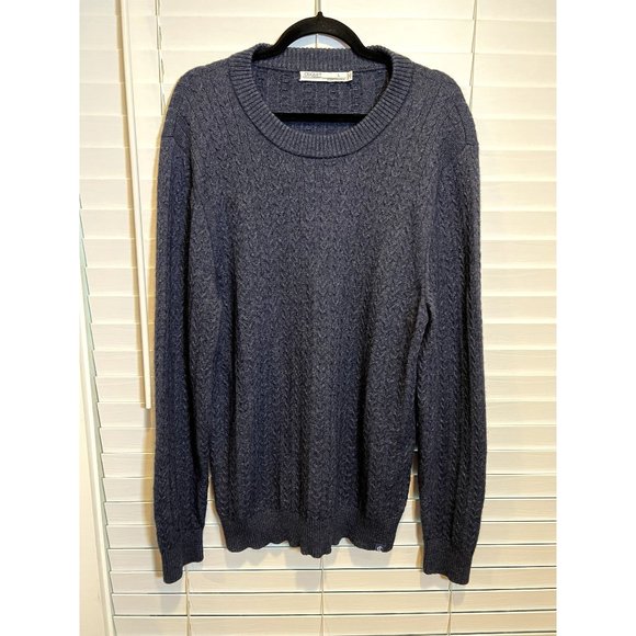 Criquet Alpaca Wool Blend Men's‎ Cable Knit Sweater - Size L